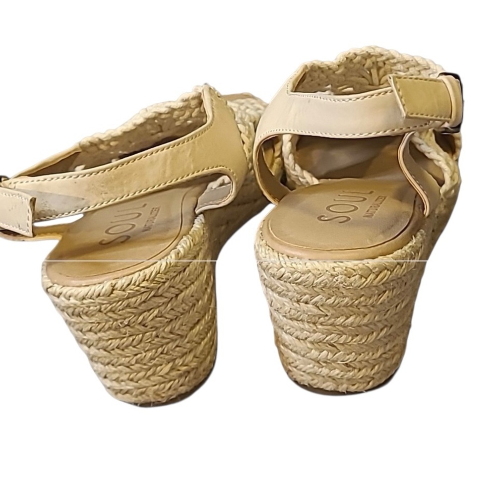 Natural Cream Woven Platform Sandals for Women - Picture 7 of 10